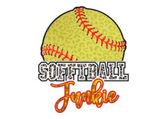 Softball Junkie Sport Tshirt Design