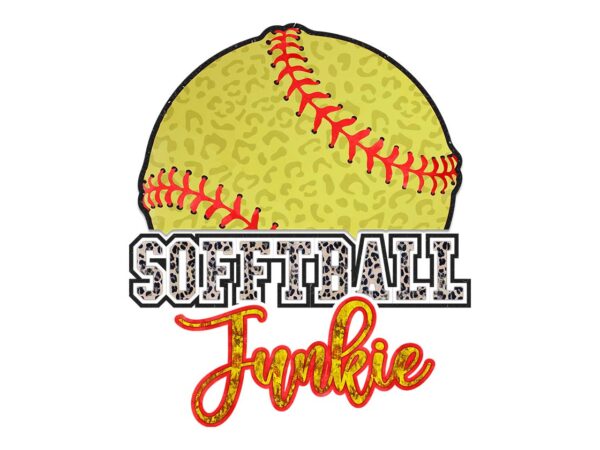 Softball junkie sport tshirt design