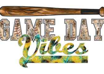 Game Day Vibes Baseball Tshirt Design