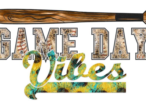 Game day vibes baseball tshirt design