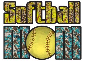 Softball Mom Sport Tshirt Design