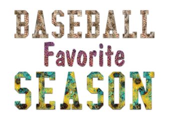 Baseball Favorite Season Tshirt Design