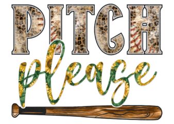 Pitch Please Baseball Sport Tshirt Design