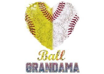 Ball Grandma Softball Tshirt Design