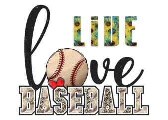 Live Love Baseball Tshirt Design