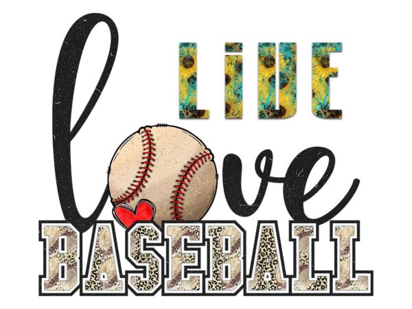 Live love baseball tshirt design