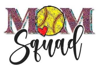 Mom Squad Sport Softball Tshirt Design