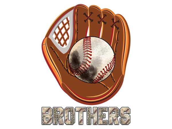 Baseball glove brothers tshirt design