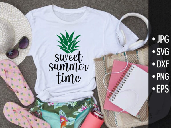 Sweet summertime t shirt template vector