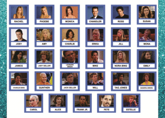 Guess Who? “Friends” Edition, Printable Template, Digital Download 942143921