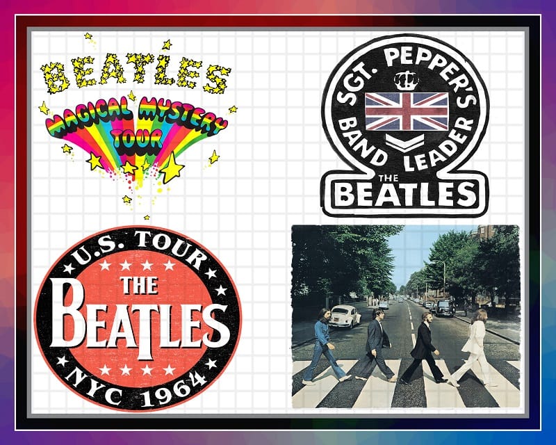 Bundle 17 Designs The Beathes Png, Paul McCartney, The Beatles PNG, John Lennon, George Harrison, Ringo Starr, Submilation, Digital Download 920192416