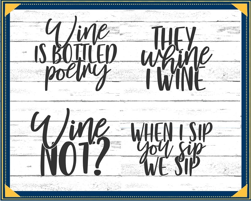 25 Wine Sayings SVG Bundle, Wine SVG Cut Files, Funny Wine Quote, Wine Clipart, Wine Printable Vector, Commercial Use, Instant Download 761346443
