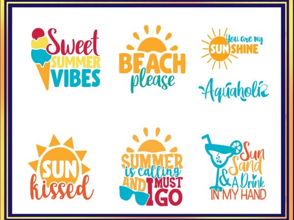 25 summer quotes svg bundle, sweet summer vibes bundle, hola beaches cut file, summer clipart, printable, commercial use, instant download 775219310