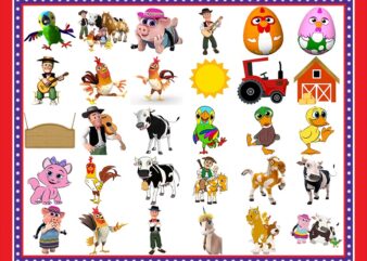 Bundle 60 La Granja de Zenon Images PNG, La Granja de Characters Images JPG, Font, Alphabet, Printable Digital Papers, Digital Download 864052938