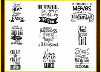 Inspirational Quotes svg Bundle, for cricut and sillouette 871945535 t shirt design for sale