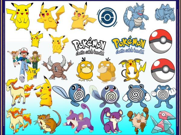 439 pokemon bundle, pokemon characters, pokemon gotta catch’em all, pokemon clipart, pokemon images, pikachu svg, pokemon cut file 925383892