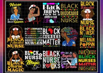Bundle 51 Designs Black Nurse Magic Png, Black Pride Gift, Gift For Black Nurses, Melanin Nurse Gift, PNG Printable, Instant Download 953363999