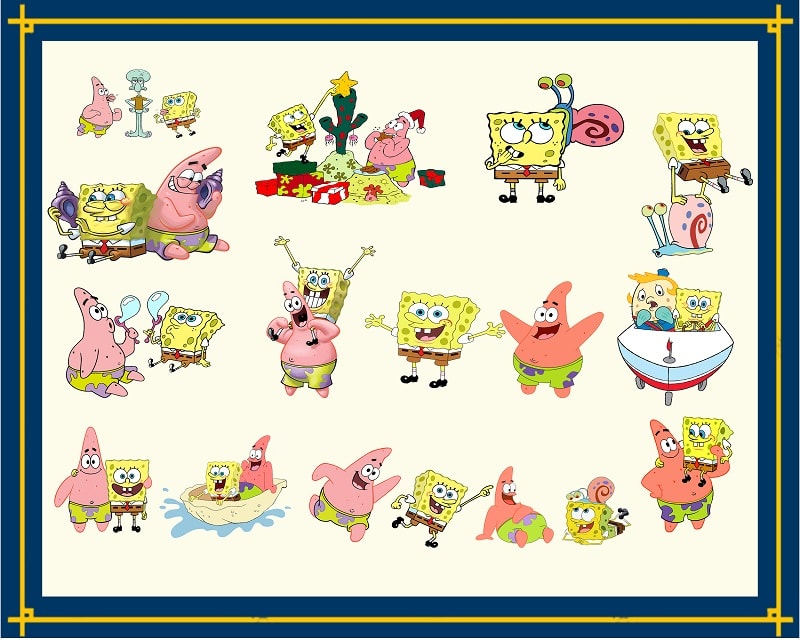 141 SpongeBob SquarePants ClipArt- PNG Images Digital, Clip Art, Instant Download, Graphics transparent background Scrapbook 961655348