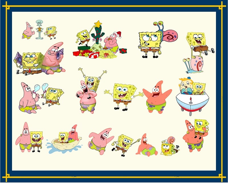141 SpongeBob SquarePants ClipArt- PNG Images Digital, Clip Art, Instant Download, Graphics transparent background Scrapbook 961655348