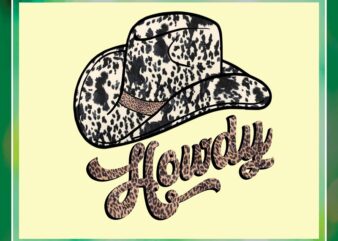 Cow and leopard cowboy hat Howdy Png DIGITAL FILE ONLY Instant Digital Download Southern western sublimation design 953097006
