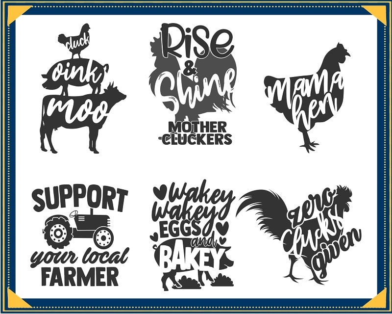 Farm Bundle Designs, Farmhouse SVG Cut Files, Farm Life Bundle, Farm Quotes, Commercial Use, Instant Download, Printable Vector Clip Art 712880257