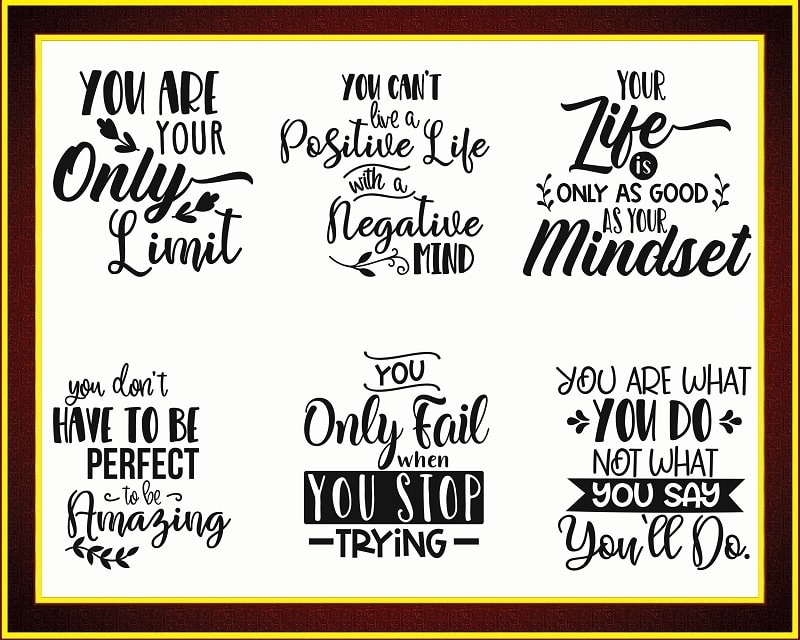 Inspirational Quotes svg Bundle, for cricut and sillouette 871945535 ...