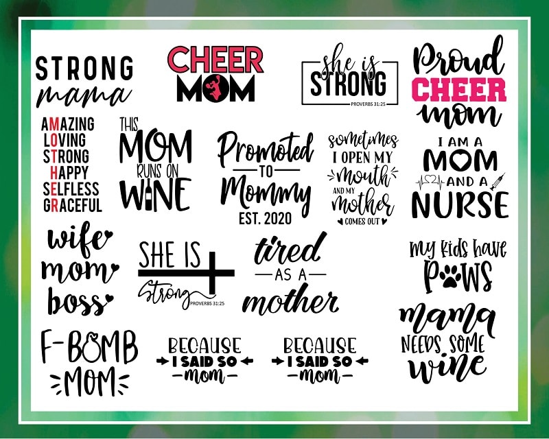 100 Designs Mom Bundle Svg, Mother Svg, Mama Svg, Mom Quotes Svg, Mom Sayings Svg, Mom Cut File, Mom Clipart, Mom Vector, Mom Printable 943679004