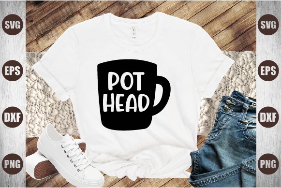 Pot head t shirt illustration