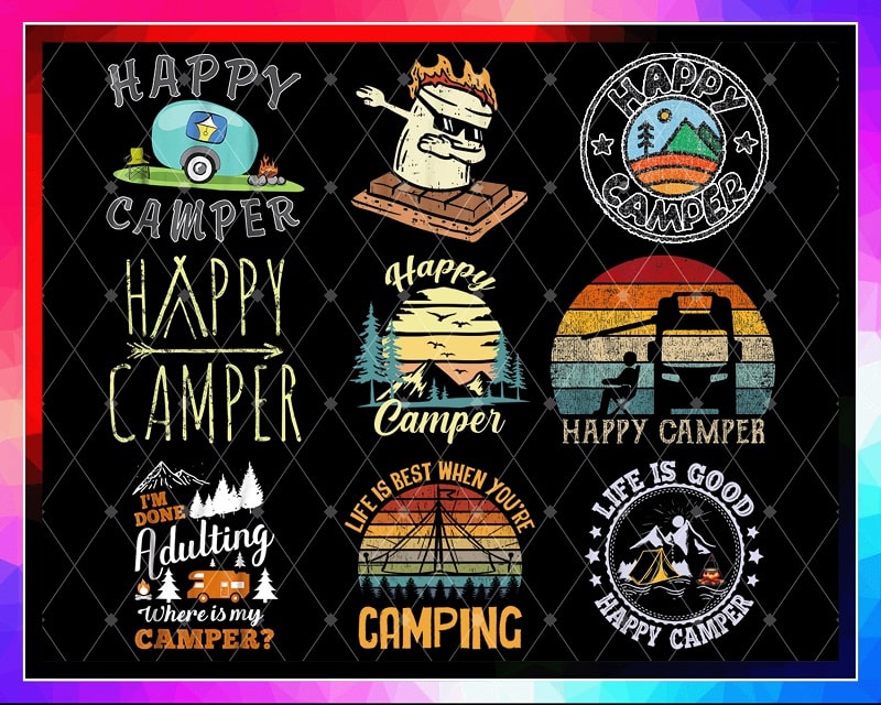 40 Designs Happy Camping PNG Bundle, Happy Camper Png, Queen of Camper, Best Campest png, Truck Camping png, Camping Lover, Instant Download 963420516