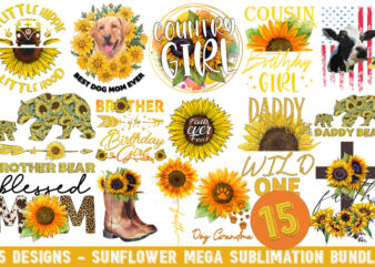 Sunflower Sayings Bundle Tshirt Design