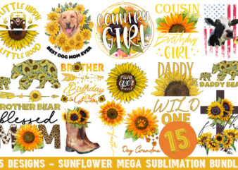 Sunflower Sayings Bundle Tshirt Design
