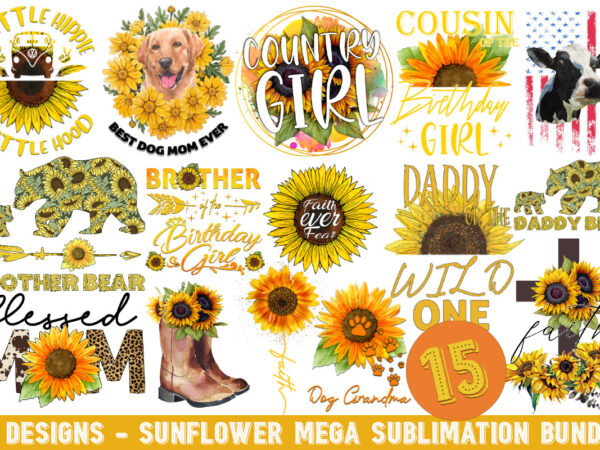 Sunflower sayings bundle tshirt design