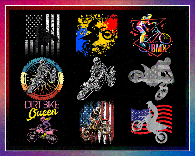 Bundle 54 Designs Motocross Png, Real Girl ride dirt bikes PNG, Dirt bike png, motorcycle png, vinyl motorbike png, dirtbike, Digital Download 923316451