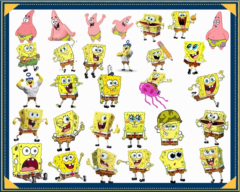 141 SpongeBob SquarePants ClipArt- PNG Images Digital, Clip Art, Instant Download, Graphics transparent background Scrapbook 961655348