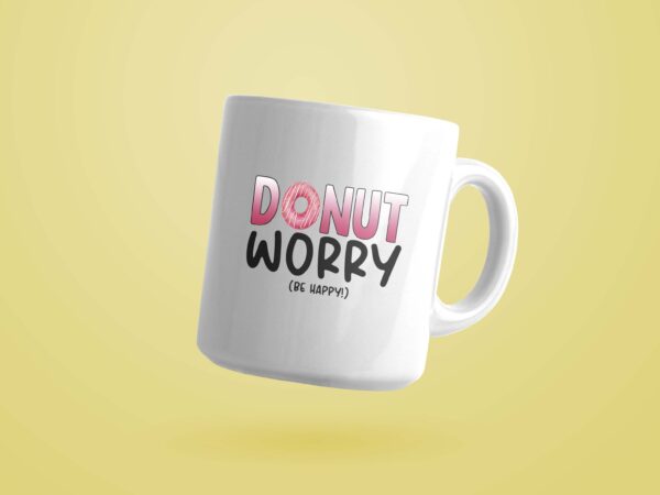 Donut worry, be happy png sublimation files t shirt vector illustration
