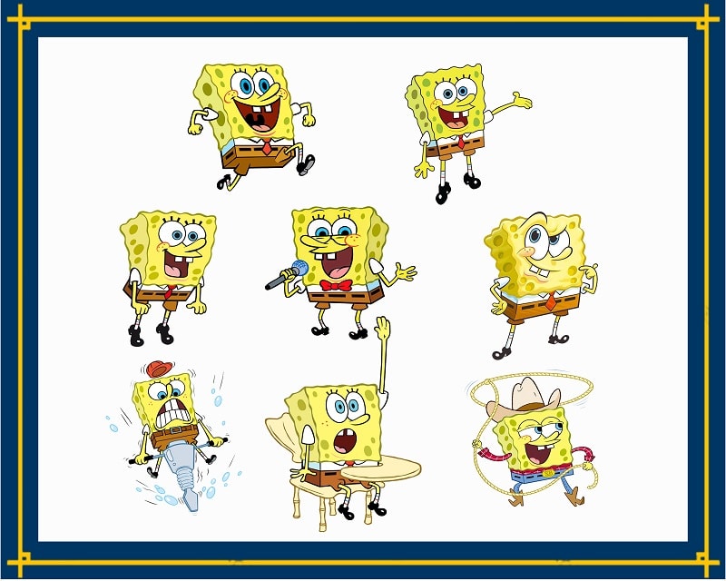 141 SpongeBob SquarePants ClipArt- PNG Images Digital, Clip Art, Instant Download, Graphics transparent background Scrapbook 961655348