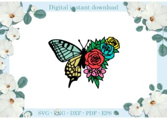 Trending gifts Butterfly Flower Colorful wing Diy Crafts Butterfly Svg Files For Cricut, Trending Silhouette Sublimation Files, Cameo Htv Prints