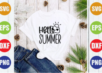 hello summer graphic t shirt