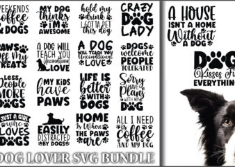 Dog Lover Svg Bundle t shirt vector illustration