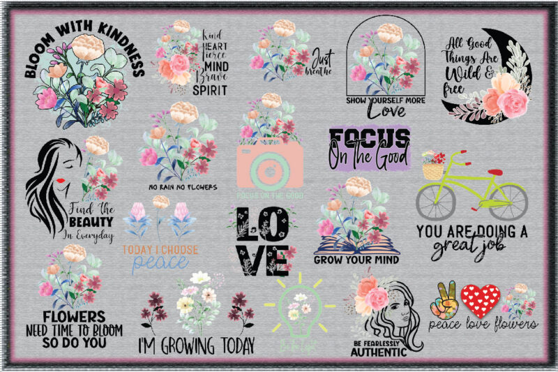 Vintage Flower Bundle Sublimation