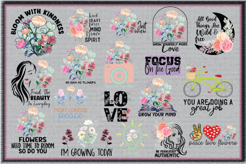 Vintage Flower Bundle Sublimation