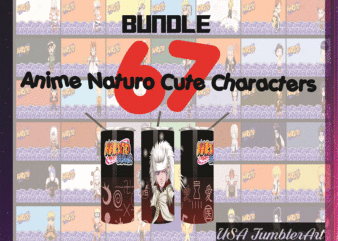 Combo 67 Anime Naruto Cute Characters, 20oz Skinny Straight,Template for Sublimation,Full Tumbler, PNG Digital Download 1014533239