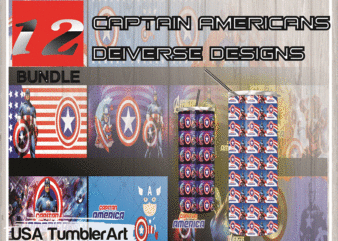 Combo 12 Captain America Diverse Designs Tumber, 20oz Skinny Straight,Template for Sublimation,Full Tumbler, PNG Digital Download 1014533239