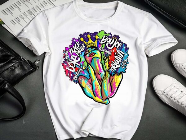 Black queen retro png, afro words melanin, unapologetically dope, png sublimation, art digital download 1020506112 t shirt template