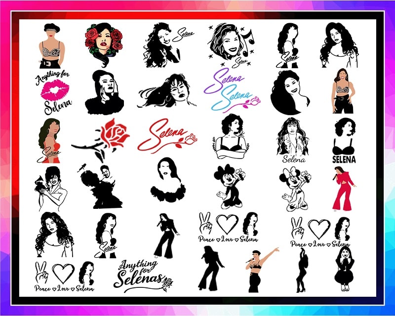 Bundle 34 Design Selena Svg, Png, Pdf, Dxf, Cutting file for Cricut, Sublimation, Digital Download 1022516940