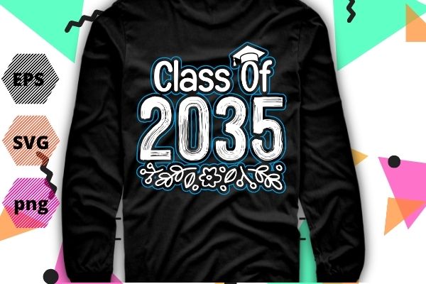 Class Of 2035 Kindergarten Graduate Preschool Graduation Boy gifts tee T-Shirt design svg