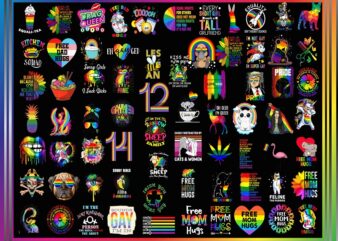 Combo 1000+ LGBT Pride Bundle, Gay Flag Png, LGBT Png, Rainbow Png, Be Proud Be Fabulous Png, Lgbt Awareness, Pride Parade, Digital Download CB1002265288