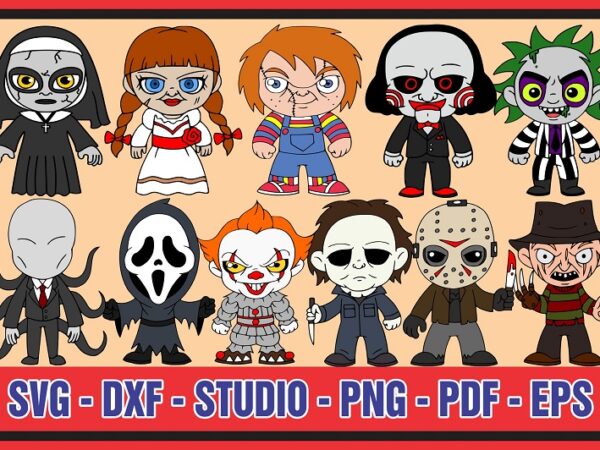 10+ horror movie svg, babies horror characters, halloween killer svg, halloween friends svg, cut files for cricut, silhouette cameo 868525401