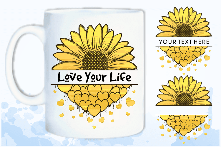 sunflower split monogram Svg, sunflower t shirt design designs