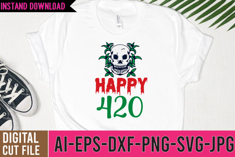 Happy 420 SVG Design,Happy 420 Tshirt Design , weed vector tshirt design, weed svg bundle, weed tshirt design bundle, weed vector graphic design, weed 20 design png,weed svg bundle,marijuana svg